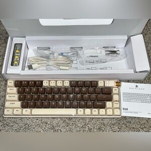 Brown and Cream Mechanical Keyboard